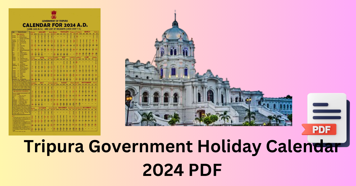 Tripura Government Holiday Calendar 2024 PDF